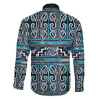 Maori Matariki Family Matching Tank Maxi Dress and Hawaiian Shirt Blue Galaxy Aesthetic Koru Art