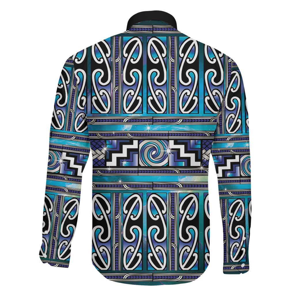 Maori Matariki Family Matching Tank Maxi Dress and Hawaiian Shirt Blue Galaxy Aesthetic Koru Art