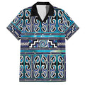 Maori Matariki Hawaiian Shirt Blue Galaxy Aesthetic Koru Art