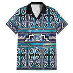 Maori Matariki Hawaiian Shirt Blue Galaxy Aesthetic Koru Art