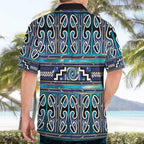 Maori Matariki Hawaiian Shirt Blue Galaxy Aesthetic Koru Art