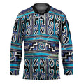 Maori Matariki Hockey Jersey Blue Galaxy Aesthetic Koru Art