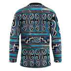 Maori Matariki Hockey Jersey Blue Galaxy Aesthetic Koru Art