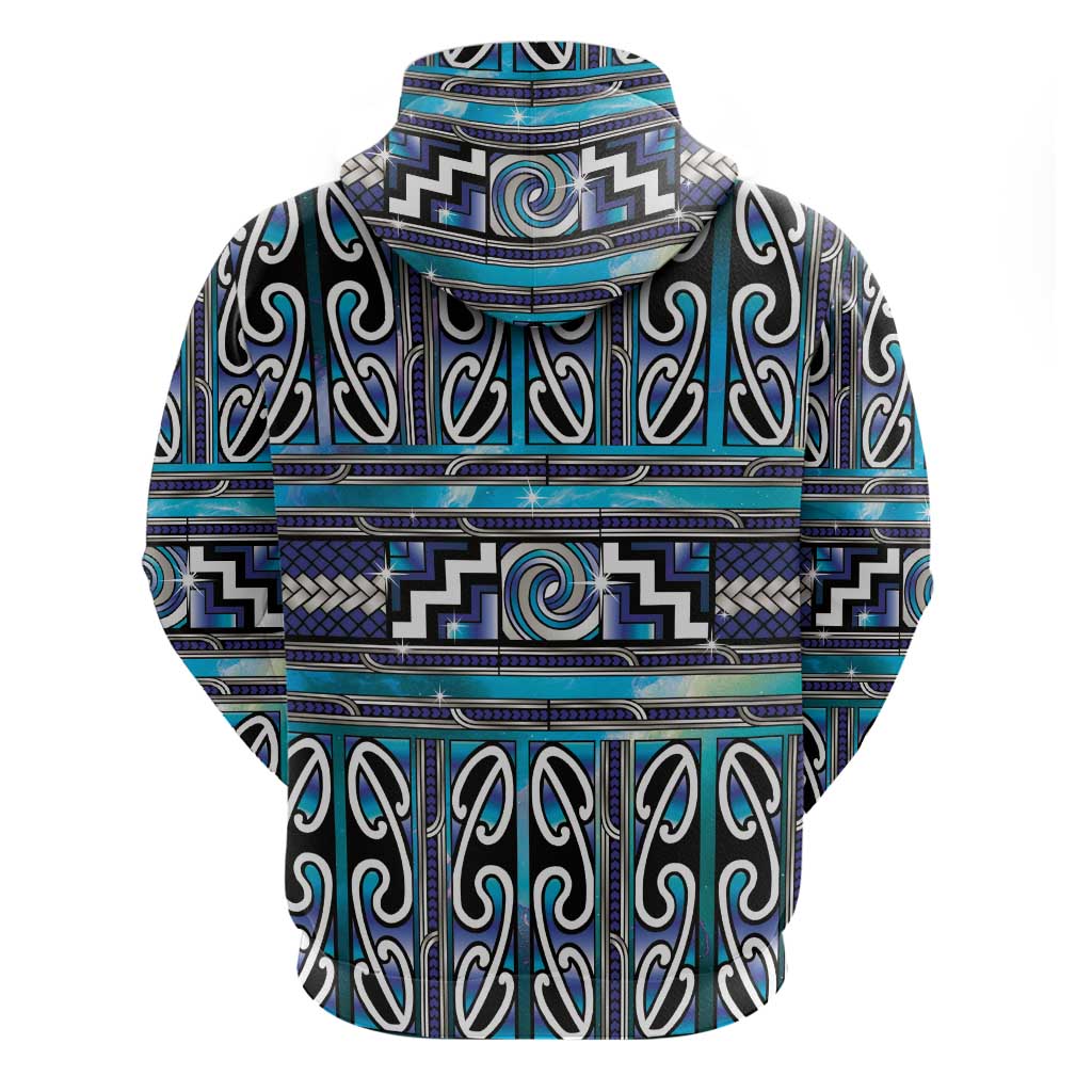 Maori Matariki Hoodie Blue Galaxy Aesthetic Koru Art