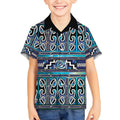 Maori Matariki Kid Hawaiian Shirt Blue Galaxy Aesthetic Koru Art