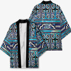Maori Matariki Kimono Blue Galaxy Aesthetic Koru Art