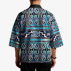 Maori Matariki Kimono Blue Galaxy Aesthetic Koru Art