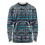 Maori Matariki Long Sleeve Shirt Blue Galaxy Aesthetic Koru Art