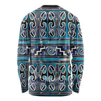 Maori Matariki Long Sleeve Shirt Blue Galaxy Aesthetic Koru Art