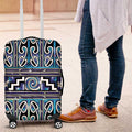 Maori Matariki Luggage Cover Blue Galaxy Aesthetic Koru Art