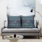 Maori Matariki Pillow Cover Blue Galaxy Aesthetic Koru Art