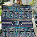Maori Matariki Quilt Blue Galaxy Aesthetic Koru Art