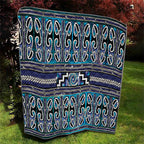 Maori Matariki Quilt Blue Galaxy Aesthetic Koru Art