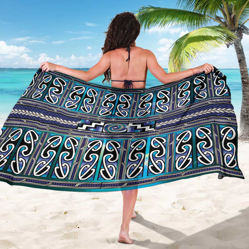 Maori Matariki Sarong Blue Galaxy Aesthetic Koru Art