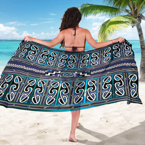 Maori Matariki Sarong Blue Galaxy Aesthetic Koru Art