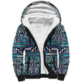 Maori Matariki Sherpa Hoodie Blue Galaxy Aesthetic Koru Art