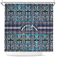 Maori Matariki Shower Curtain Blue Galaxy Aesthetic Koru Art