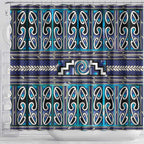 Maori Matariki Shower Curtain Blue Galaxy Aesthetic Koru Art