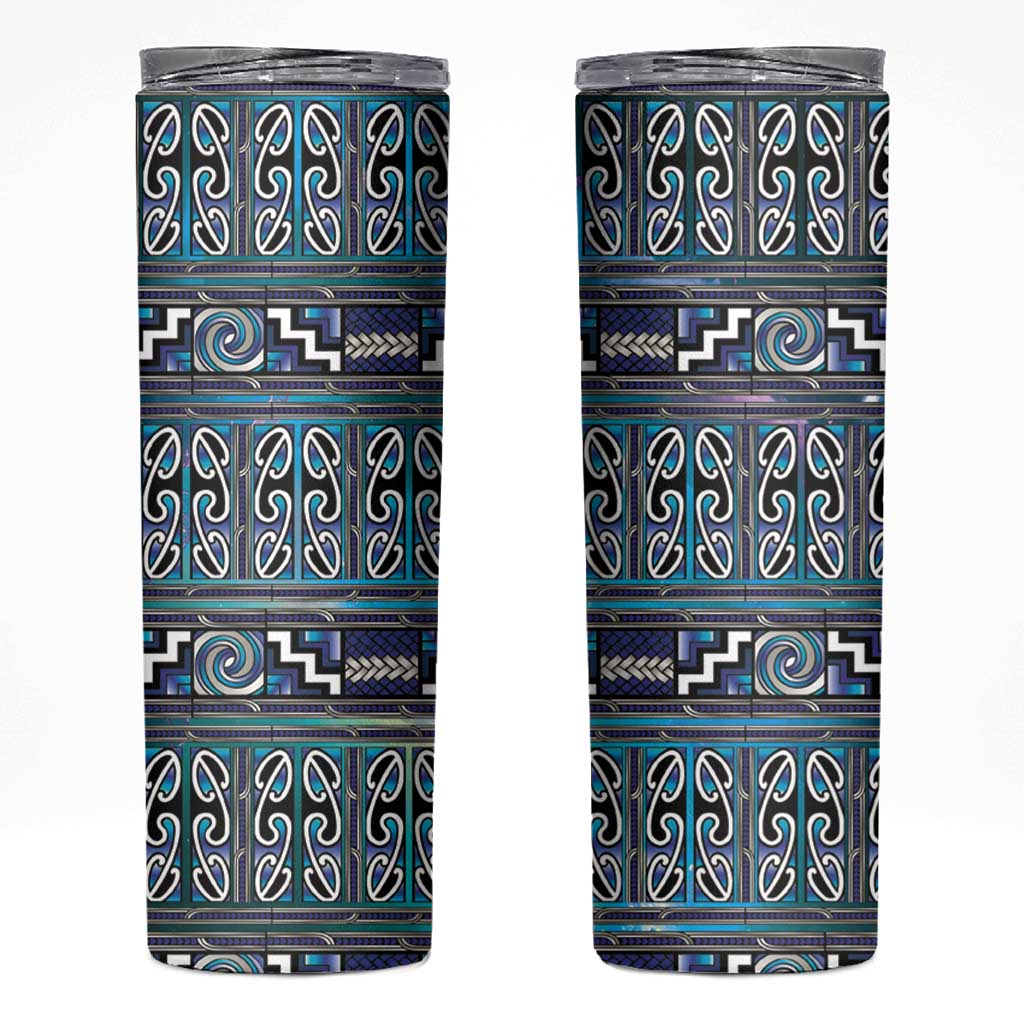 Maori Matariki Skinny Tumbler Blue Galaxy Aesthetic Koru Art