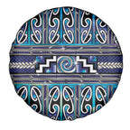 Maori Matariki Spare Tire Cover Blue Galaxy Aesthetic Koru Art