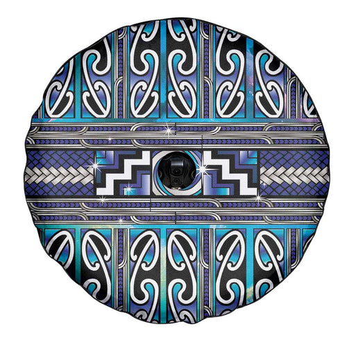 Maori Matariki Spare Tire Cover Blue Galaxy Aesthetic Koru Art