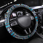 Maori Matariki Steering Wheel Cover Blue Galaxy Aesthetic Koru Art