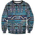 Maori Matariki Sweatshirt Blue Galaxy Aesthetic Koru Art