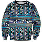 Maori Matariki Sweatshirt Blue Galaxy Aesthetic Koru Art