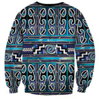 Maori Matariki Sweatshirt Blue Galaxy Aesthetic Koru Art