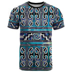 Maori Matariki T Shirt Blue Galaxy Aesthetic Koru Art