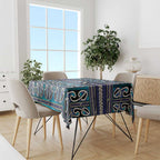 Maori Matariki Tablecloth Blue Galaxy Aesthetic Koru Art
