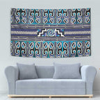 Maori Matariki Tapestry Blue Galaxy Aesthetic Koru Art