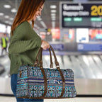 Maori Matariki Travel Bag Blue Galaxy Aesthetic Koru Art