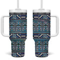 Maori Matariki Tumbler With Handle Blue Galaxy Aesthetic Koru Art