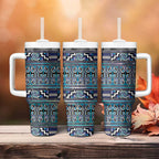 Maori Matariki Tumbler With Handle Blue Galaxy Aesthetic Koru Art