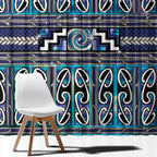 Maori Matariki Window Curtain Blue Galaxy Aesthetic Koru Art