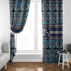 Maori Matariki Window Curtain Blue Galaxy Aesthetic Koru Art