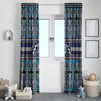 Maori Matariki Window Curtain Blue Galaxy Aesthetic Koru Art