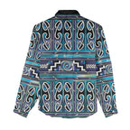 Maori Matariki Women Casual Shirt Blue Galaxy Aesthetic Koru Art