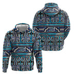 Maori Matariki Zip Hoodie Blue Galaxy Aesthetic Koru Art