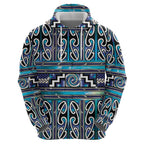 Maori Matariki Zip Hoodie Blue Galaxy Aesthetic Koru Art