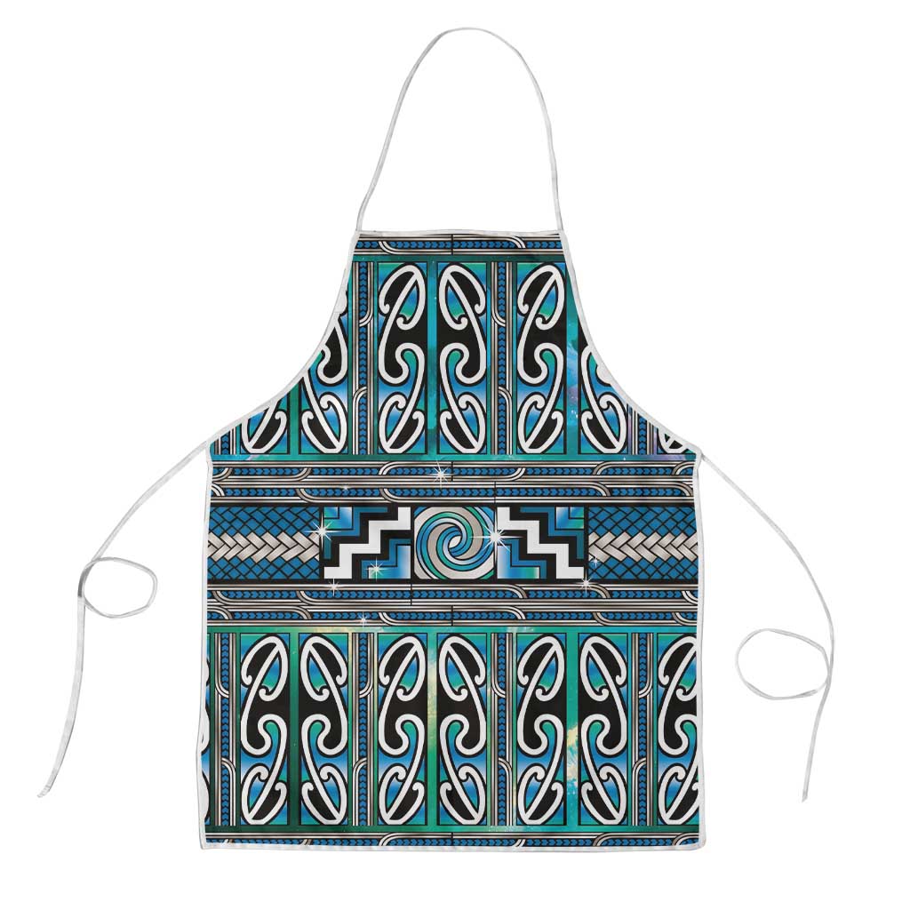 Maori Matariki Apron Green Galaxy Aesthetic Koru Art