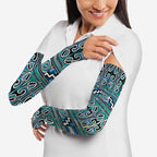 Maori Matariki Arm Sleeves Green Galaxy Aesthetic Koru Art