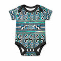 Maori Matariki Baby Onesie Green Galaxy Aesthetic Koru Art