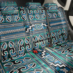 Maori Matariki Back Car Seat Cover Green Galaxy Aesthetic Koru Art