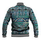 Maori Matariki Baseball Jacket Green Galaxy Aesthetic Koru Art