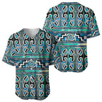 Maori Matariki Baseball Jersey Green Galaxy Aesthetic Koru Art