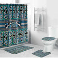 Maori Matariki Bathroom Set Green Galaxy Aesthetic Koru Art