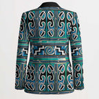 Maori Matariki Blazer Green Galaxy Aesthetic Koru Art