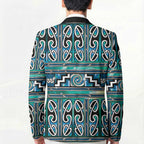 Maori Matariki Blazer Green Galaxy Aesthetic Koru Art